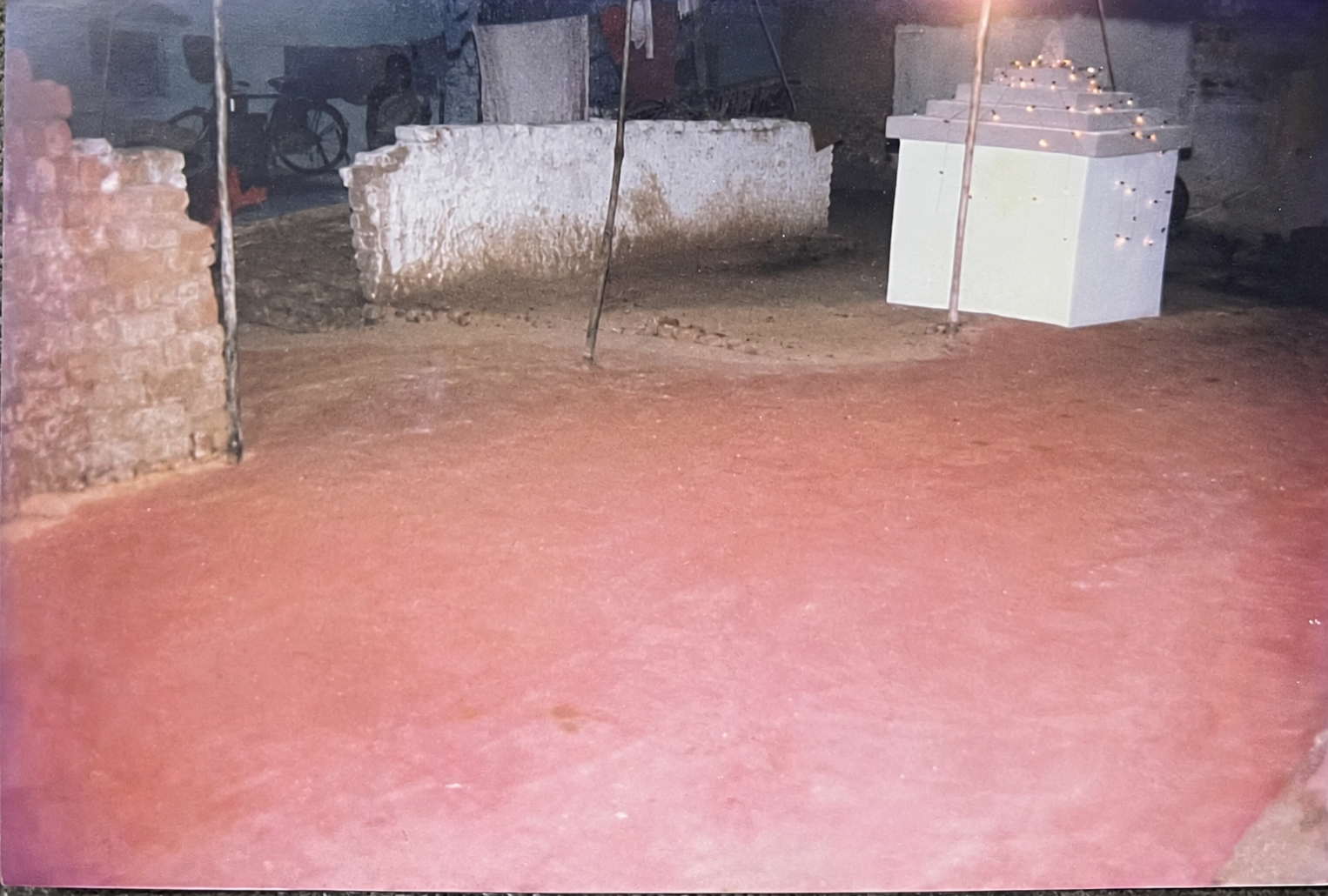 An original archival photograph showing the temple's simple early structure before development